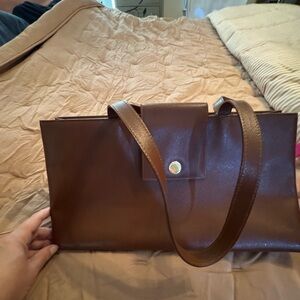 Burberry Brown Leather Shoulder Bag